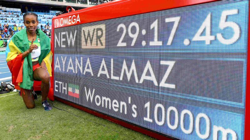 Almaz Ayana, a 24-year-old distance runner from Ethiopia